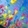 50/60pc bandiere colorate bandiere in tessuto fatte a mano bandiere 30/40 metri compleanno