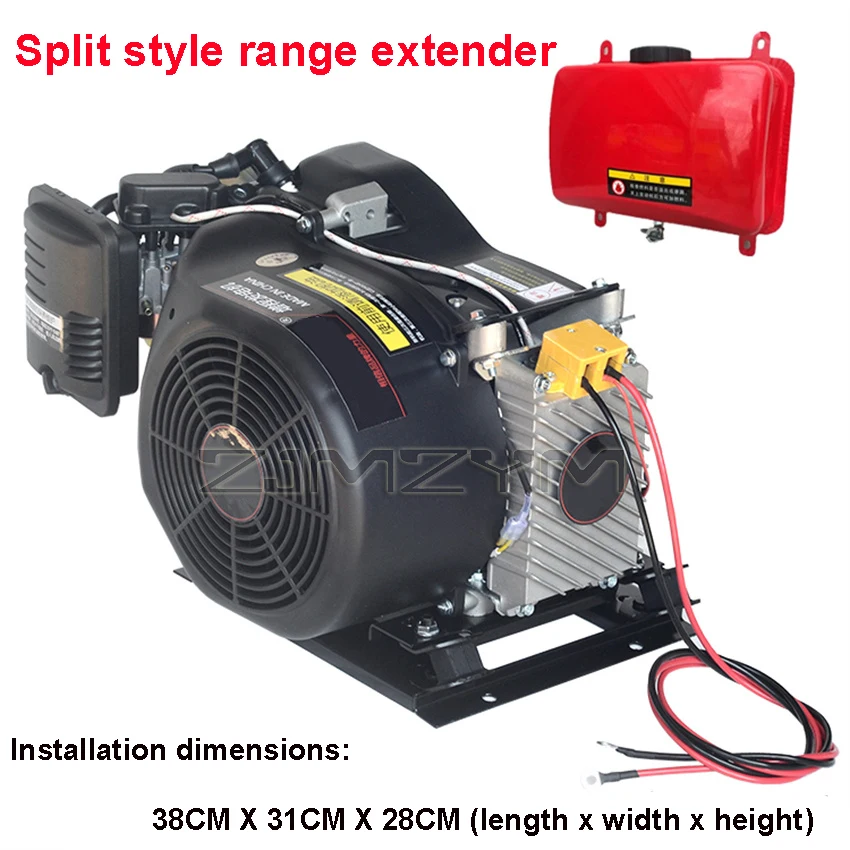 4/5/6/7KW Elektromotor Fahrzeug Benzingenerator Geräuscharm 48V60V72V Elektrischer intelligenter Range Extender mit variabler Frequenz Image