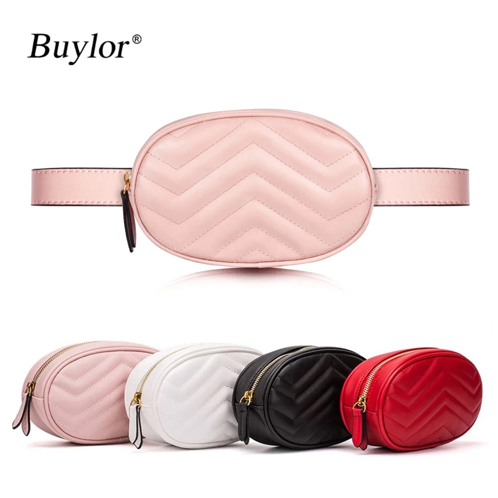 Buylor nouveau sac de taille pour femmes marque concepteur ceinture sac mode Fanny Pack PU cuir Bum sacs poitrine sac filles mignon téléphone poche