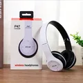 P47 Bluetooth 5.0 Cuffia senza fili Pieghevole HIFI Stereo Bass Auricolare Casco per bambini Regalo con microfono Adattatore USB per iPhone Gioco
