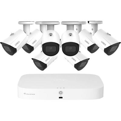 Lorex 4K 16 Camera Capable 2TB NVR System with 8 Cameras