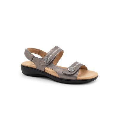 Women's Romi Stitch Sling Back Sandal by Trotters in Pewter (Size 10 1/2 M)