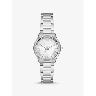 Michael Kors Mini Sage Pavé Silver-Tone Watch Silver One Size