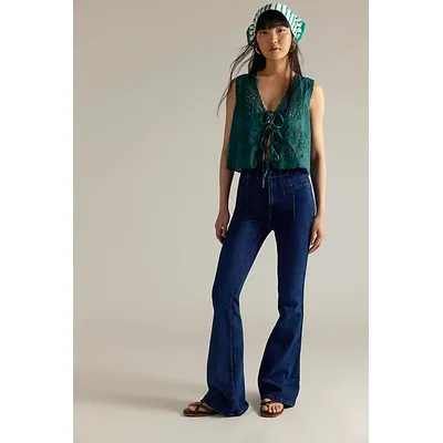 We The Free Jayde Flare Jeans at Free People in Night Sky, Size: 31 S
