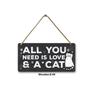 1pc Composite Board Pet Wooden Sign, Art Wooden Cat Sign Decoration, Indoor Cat Pet Wooden Sign