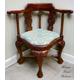 Chippendale style mahogany corner chair / reproduction Chippendale / hand carved vintage chair / corner chair / mahogany chair / Chippendale