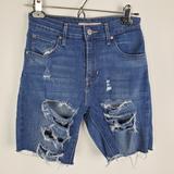 Levi's Shorts | Levi's Destroyed Denim Cutoffs Jeans Shorts | Color: Blue | Size: W26