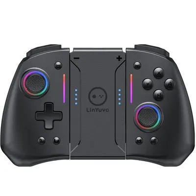 LinYuvo KS42 Meteor Light Wireless Joy-pad with 8 Color RGB Lights for Switch/Lite/OLED, with
