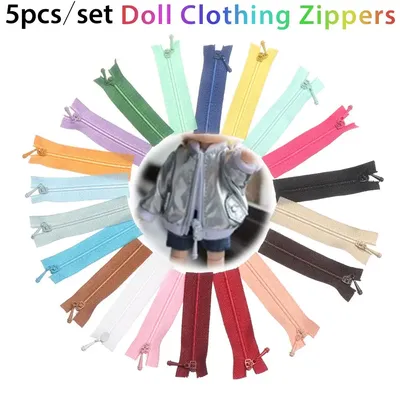 5PCS 5*1.7cm Mini Zipper Doll Clothing Zipper DIY Handmade Sewing Scrapbooking Garment Applique DIY