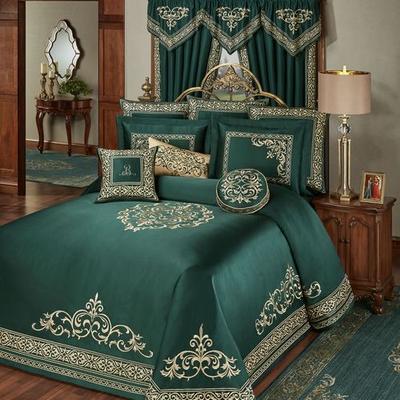 Balmoral Grande Bedspread Set Emerald Green, Queen, Emerald Green
