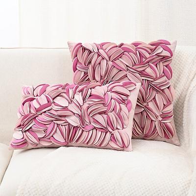 Kissenbezug, handgefertigt, volles Blatt, Doppelblume, Blumenmuster, Sofakissenbezug, 1 Stück, 45 x 45 cm Image