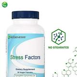 Nutra BioGenesis - Stress Factors - Vitamin B6 Lithium and GABA to Help Support Stress Response and Neurotransmitter Health - 60 Capsules