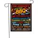 12x18 Inch Personalized Welcome BBQ Party Flag BBQ Flag Double Sided with Name Garden Flag Welcome Sign for Outdoor Barbeque Flag Yard Decoration BBQ Party Flags for Porch Patio Backyard Poolside