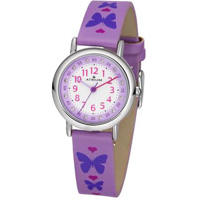 Quarzuhr ATRIUM, lila (lila, blau), Armbanduhren, Kinder, Armbanduhr, Kinderuhr, Mädchenuhr, Lernuhr, Geschenkidee, Schulanfang Image