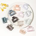 4pcs Small Square Hair Claw Clips Matte Clear Non-slip Strong Hold Grip Hair Jaw Clip For Thick Hair Accessories
