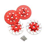 shamjina 4 Pieces RC Brake Disc 12mm for DIY Modified Parts 1:10 RC Truck Hobby Model red