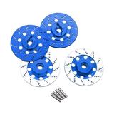 Rushawy 4 Pieces RC Brake Disc 12mm for DIY Modified Parts 1:10 RC Truck Hobby Model dark blue