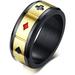 Unique Design-Men s Bands Playing Card Poker Weddings Engagements Promises Rotating