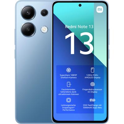 XIAOMI Smartphone "Redmi Note 13 8+128 GB" Mobiltelefone blau (ice blue) Smartphone Android