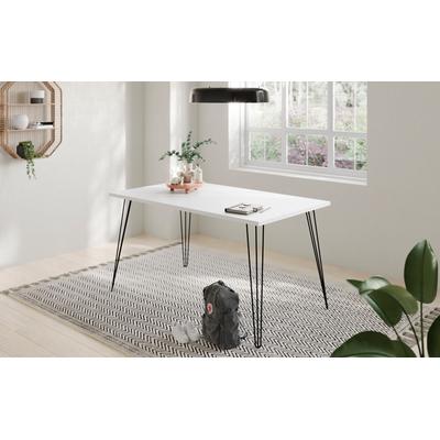 Ablagetisch SCHILDMEYER "Fynn", weiß (weiß, schwarz, weiß), B:160,0cm H:74,0cm T:80,0cm, Tische, Tischbeine aus Metall Image
