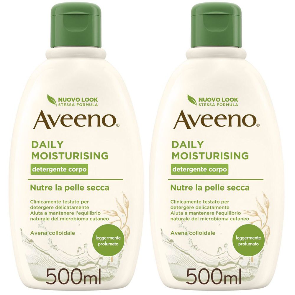 Aveeno Bagnodoccia Idratante all'Avena per Pelle Sensibile 2x500 ml Ad