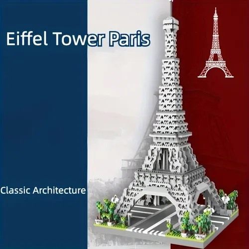 Architektur Eiffelturm Mikro blöcke Set 1765 Stück Mini Ziegel 3D Puzzle Spielzeug Weihnachts