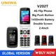 Uniwa v202t Flip Phone große Tasten 4g Handy für ältere Menschen 2 4 Zoll Dual Screen 1450mAh Akku