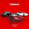 Dream 1/64 Tesla Model3 modellino di auto pressofuso