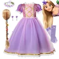 Disney Prinzessin Rapunzel für Mädchen Kostüm Film verheddert Kinder Cosplay Karneval Party Vestido