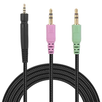 Ersatz gsp600 Kabel Audio-Kabel kompatibel mit Sennheiser Spiel eins, Spiel Null, gsp 500, gsp 600 Gaming-Kopfhörer (schwarz) Image