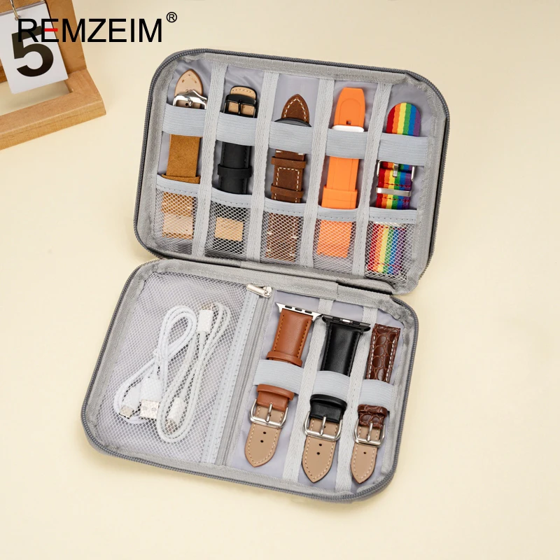 Uhren armband Box für Apple Uhren armbänder Gehäuse Daten Kabel Reise Smartwatch Armband Aufbewahrung tasche Box Uhren Veranstalter Image
