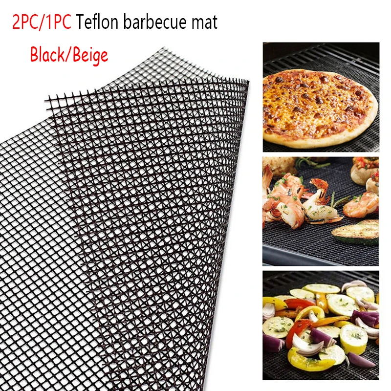 2PC/1PC Nicht Stick BBQ Grill Mesh Wiederverwendbare Grillen Net Grill Matte Tragbare für Outdoor Grillen Kochen backen Grill Image
