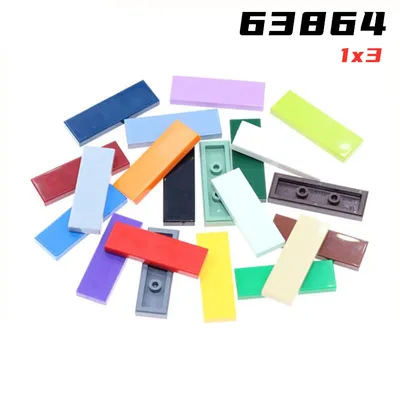 Regenbogen Schwein MOC Teile 63864 Fliesen 1x3 Kompatible Steine DIY Montage Bausteine Partikel Kind Image