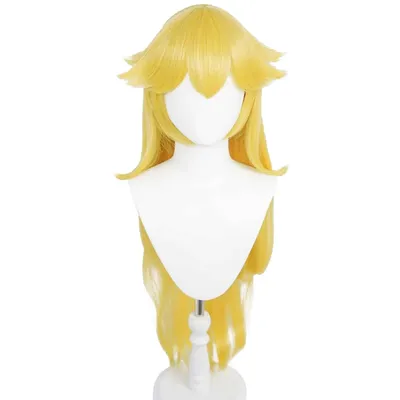 Prinzessin Perücke lange gewellte Halloween Cosplay Perücke gelbe Kostüm Party Perücken Anime Image