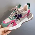 Scarpe Sneakers da donna Tennis rose femminili tacchi scarpe da ginnastica colorate moda cucito