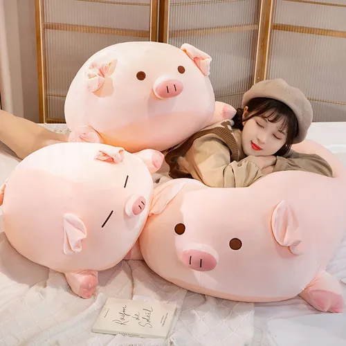 Kawaii rosa Ferkel Plüsch tier Stofftier niedlichen Schwein weiche Puppe Riesen Schlaf kissen für