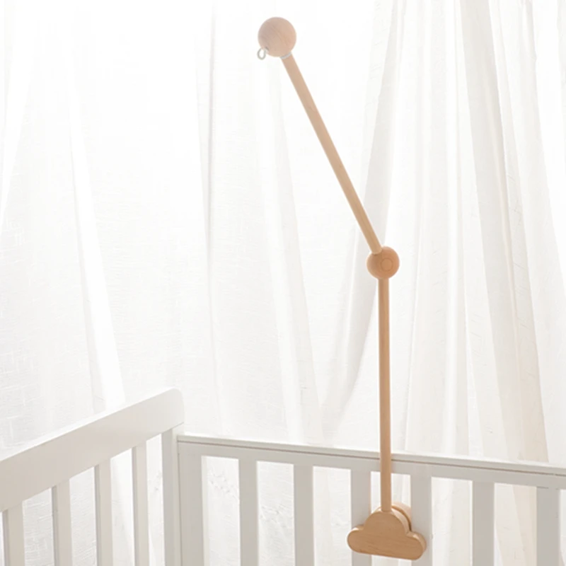 Baby Holz Bett Glocke Halterung 0-12 Monate Bett Glocke Halterung Holz Mobile Neugeborenen Häkeln Bett Glocke Hängen Spielzeug Newbaby rassel Spielzeug Image