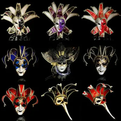 Künstlerische Maske Damen handgemachte Tanz Requisiten Persönlichkeit Vollgesicht Retro venezianische Maske halbes Gesicht Männer Maske Image