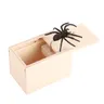 Araignée en bois effrayant gadgets nouveauté boîte effrayant drôle blague effrayant inoffensif