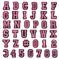 37 pezzi rosa alfabeto lettera numero serie ciondoli per scarpe per sandali coccodrillo accessori