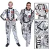 Costume da astronauta in argento adulto per donna uomo costumi Cosplay tuta da astronauta tuta