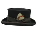 Chapeau haut forme plat en détresse chapeau Costume d'halloween chapeaux magicien pour spectacles