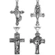 Collier pendentif croix ronde pour homme Medusa Myenson grec des Prairies la Vierge Marie de