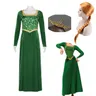 Princesse Fiona Cosplay Costume pour femme Anime Shrek Wife Green Fiona Cos fur s Perruques