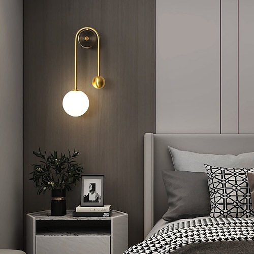 LED-Wandleuchte, Streifen-Design, 58,4 cm, moderne LED-Hintergrundwandleuchte, Wohnzimmer, Schlafzimmer, Nachttisch, 5 W, Aluminium-Innenwandleuchte, Beleuchtung, Wandleuchte, warmweiß/weiß, 1 Stück, Image