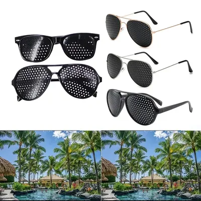 Vision Care Wearable Corrective Glasses Improver Stenopeic Pinhole Pin Hole Glasses Anti-fatigue Eye