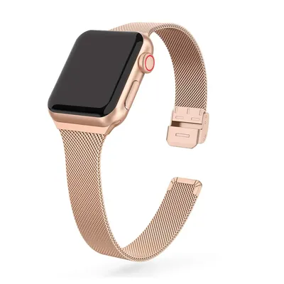 Slim strap For Apple Watch band 44mm 40mm 45mm 41mm 38mm 42mm 40 45 mm watchband Meatl bracelet