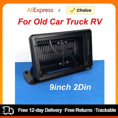 9" 2 Din Radio Fascia Frame For Old Car Truck RV Motorhome Stereo Double Din Dash Panel Frame Trim