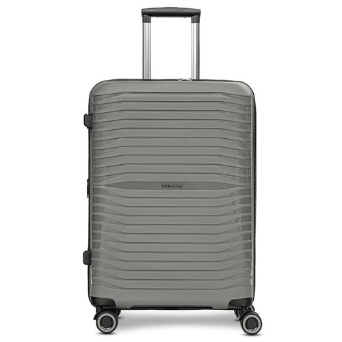 Stratic - Shine 4 Rollen Trolley 65 cm mit Dehnfalte Koffer & Trolleys 1 ct Grau Herren