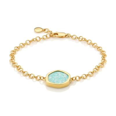 Atlantis Amazonite Gem Bracelet, Gold Vermeil on Silver
